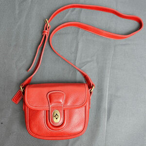 RARE Vintage Coach Sheridan Red Pebble Leather Durham Mini Bag 4211